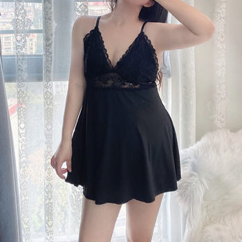 Korean version of loose sexy camisole pajama dress
