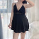 Fat Sister 2023 Summer New Style Plus Size Women's Clothes Loose Slim Belly Covering French Sexy Suspender Pajama Dress