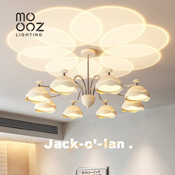 French-Style Cream-Colored Living Room Chandelier with a High-End Lace Design, Designer Model for the Main Hall, with Up-And-Down Lighting, Zhongshan Lighting Fixtures