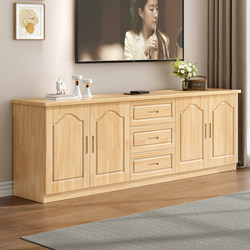 Solid Wood Tv Cabinet, Pine Wood, Modern and Simple, Small Apartment Living Room Tv Cabinet, Tall Floor-Standing Cabinet, Bedroom Storage Cabinet