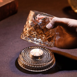Macallan Classical Crystal Glass Rotating Whiskey Glass Home Creative Rotating Cup Brandy Wine Glass