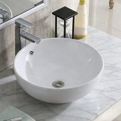 Ceramic Countertop Basin, Round Bowl-Shaped Washbasin, Wash Basin, Countertop Basin, Home Hotel Commercial and Home Decoration Wash Basin