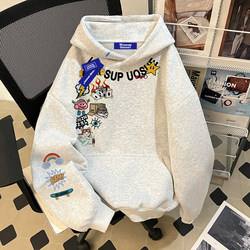 Wassup Design-Inspired Chinese Trendy Brand Heavyweight Hoodie for Men, New Autumn Loose-Fitting Creative Couple Versatile Top for Women