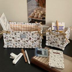 Cute Dog Storage Basket Korean-Style Fabric Storage Basket Desktop Miscellaneous Items Hair Ties Hair Accessories Bedside Small Storage Box