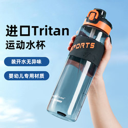 Large-Capacity Sports Water Cup for Boys, Portable High-Temperature-Resistant Plastic Straw, Fitness Student Water Kettle 2024 New Style
