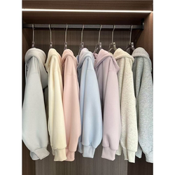 Petite Korean-Style Thin Pure Cotton Hooded Sweatshirt for Women, Suitable for Layering, Loose Fit, Conceals Flaws, Slimming, Zip-Up Cardigan