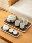 đũa gỗ cao cấp xuất khẩu Khay trà, khay trà kung fu gia dụng, bàn trà biển nhỏ cho một người, khay tách trà, hiện đại và đơn giản khay gỗ tròn Tấm