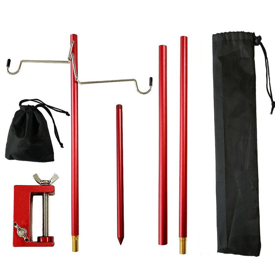 
Outdoor ultra-light aluminum alloy folding mini table light stand portable camping picnic small fixed small light pole light stand