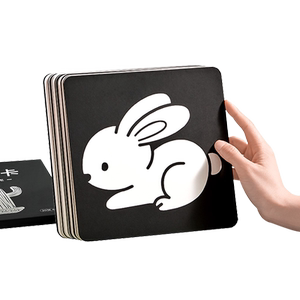 Black and white card Baby Early Early Taught Card New Year Children 0 to 3 months.