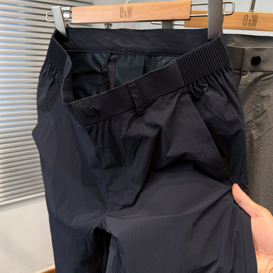 
Men's outdoor sports casual pants 2026 summer new cool silk straight pants men's middle-aged trousers thin section