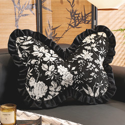Light Luxury and High-End Butterfly Pillow, Back Cushion, Bedside Pillow, Sofa Cushion, Lumbar Pillow, Universal Decorative Pillow Cover for All Seasons