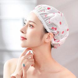 Shower Cap for Women, Waterproof Bathing Head Cover for Adults and Children, Cute Korean Style, Summer Kitchen Cooking Oil-Proof Hair Hat