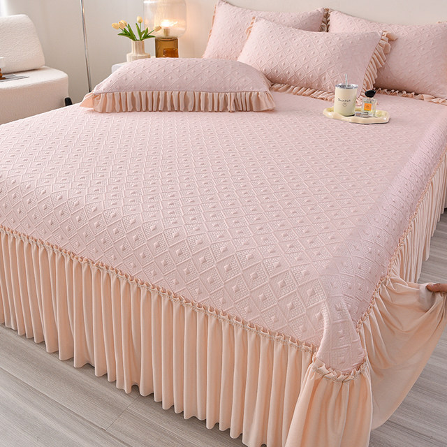 
Summer Ice Doudou mat, Category A, maternal and infant grade, 2025 new machine washable, air-conditioned soft mat, bed skirt, three-piece set