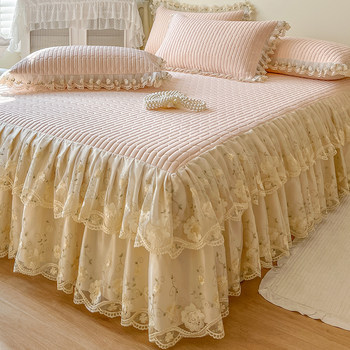 
Three-piece latex mat set, machine washable, Category A, maternal and infant grade, princess style bed skirt, air-conditioned soft mat 2024 new style