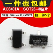 AO3401A Kênh P -30V/-4A SMD MOSFET lụa X1 chip SOT23-3 (5 cái)