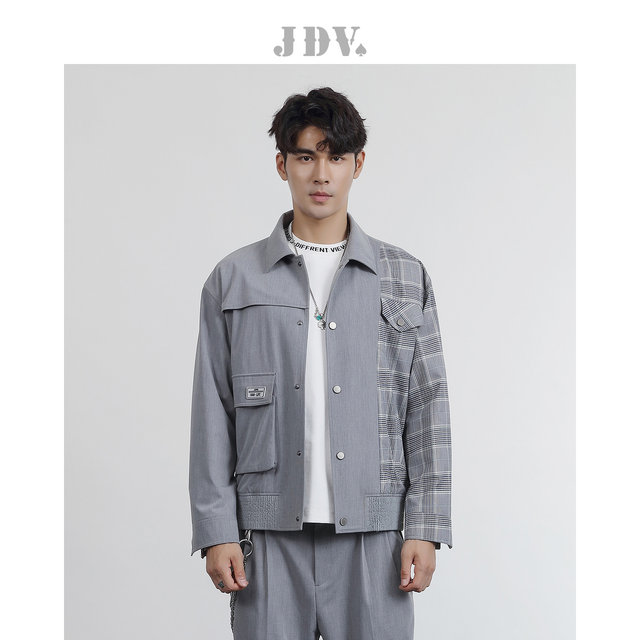 JDV shopping mall's new autumn dark gray commuter jacket men's jacket ...