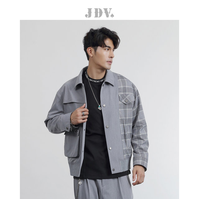 JDV shopping mall's new autumn dark gray commuter jacket men's jacket ...