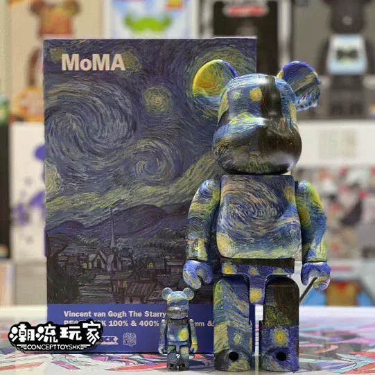 極少 1000% ベアブリック ゴッホ Vincent Van Gogh 星月夜 MoMA Design