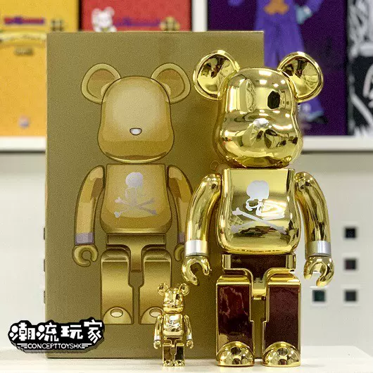 Bearbrick 400%100% MASTERMIND JAPAN GOLD MMJ 金色骷髏現貨-Taobao