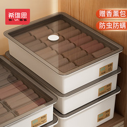 Xivesi Underwear, Socks, and Storage Box for Home Use in the Wardrobe, for Storing Intimate Clothing, with a Lid, Three-In-One Organizing Tool