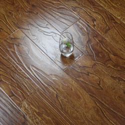 New Wood Flooring with Installation Included, Eco-Friendly Reinforced Composite Flooring, Wax-Coated, Waterproof, Wear-Resistant, Synchronized Wood Grain Embossing, Non-Slip