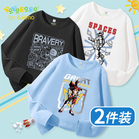 
Baleno children's clothing YBB series boys' long-sleeved T-shirt children's thin cotton bottoming shirt boys' tops P