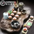 bàn trà điện thông minh Bộ ấm trà hoàn toàn tự động mới của Kunde hộ gia đình Bộ trà đạo Kung Fu trà đạo khay trà gỗ nguyên khối Bộ trà bong bóng biển bàn trà điện gỗ hương