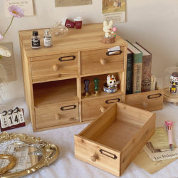 *Tomato Sensen* Fir Zakka Retro Desktop Storage Box Book Handbook Stationery Sundries Cosmetics Organizing Box