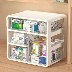 Medicine Storage Box, Medicine Box, Household Medicine Box, Small Medicine Box, Drawer-Type Multi-Layer Large-Capacity Transparent Medicine Box