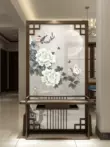 Phòng ngủ bằng gỗ nguyên khối của Trung Quốc chặn lối vào nhà màn hình văn phòng vách ngăn lối vào phòng khách trang trí vách ngăn màn hình ghế song cửa sổ gỗ vuông