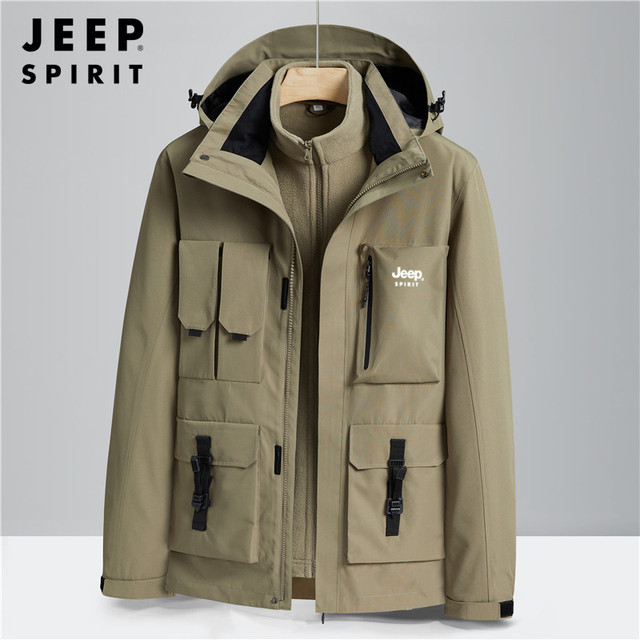 Jeep workwear assault jacket men's winter outdoor three-in-one ...