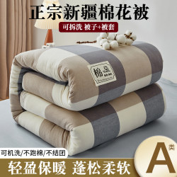 Xinjiang Pure Cotton Quilt, Winter Quilt, Removable and Washable, Thickened and Warm, All-Cotton Bedding, Spring and Autumn Quilt Core, Complete Set