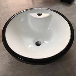 Ceramic Countertop Basin, Square Washbasin, Small Basin for Balcony Bathroom, Household Washbasin