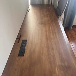 Beveled Edge Handguard Home Desk Solid Wood Double Computer Desk Office Desk Desktop Gaming Desk Bedroom Living Room Writing Desk