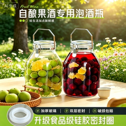 Special Wine Bottles for Brewing, Food-Grade Glass Sealed Jars, Green Plum and Bayberry Homemade Fruit Wine, Glass Containers for Brewing, Empty Bottles