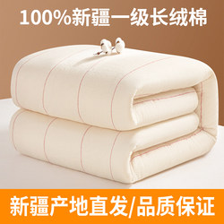 Xinjiang Long-Staple Cotton Quilt, Pure Cotton Quilt, All-Cotton Quilt Core, Cotton Batting Mattress, Thickened Warm Quilt for Spring, Autumn, and Winter