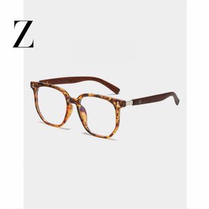 
Ultralight wood grain large frame glasses can be equipped with a large face and a retro leopard print eye stand