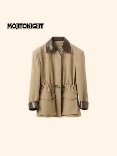 MOJITONIGHT niche design spliced ​​windbreaker short jacket #MJT8920