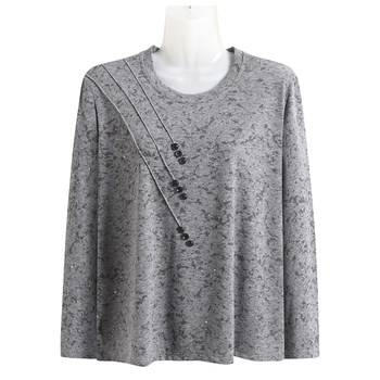 
Mother's spring long-sleeved T-shirt for middle-aged and elderly women