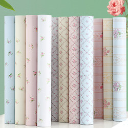 Self-Adhesive Wallpaper Waterproof Modern Simple Warm Plain Color Small Floral Bedroom Dormitory Home Renovation Color Change Sticker Wallpaper