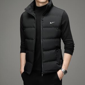 
Niketon casual vest men's autumn and winter thickened warm down cotton vest trendy fashion large size stand collar jacket