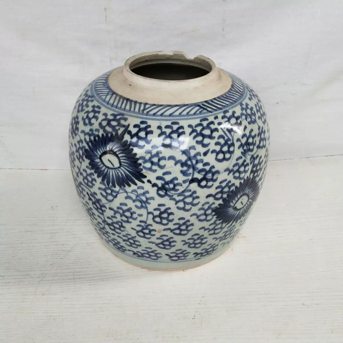 中国清時代豆青釉花瓶 中国清時代豆青釉花瓶 豆青釉觚形