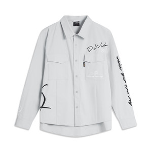 
Li Ning Wade series men's fashionable and versatile icy comfortable loose casual printed sports jacket AFDU407
