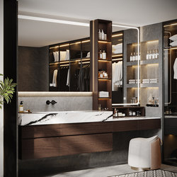 Italian-Style Light Luxury Bathroom Cabinet Vanity Integrated Cabinet Set with Makeup Mirror, Simple Bathroom Sink and Washbasin