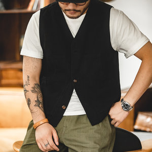Madden Gong American retro stacking hunting clothing thin vest wearing sleeveless vest jacket jackets male autumn