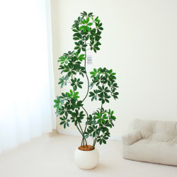 Simulated Green Plant Duckbill Tree Artificial Tree Indoor Living Room High-End Light Luxury Large Potted Plant Bionic Plant Floor-Standing Decorative Ornament