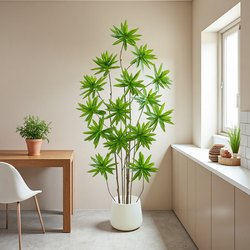 Artificial Green Plant Lily Bamboo Large Potted Plant for Living Room, High-End Light Luxury Landscaping Ornament, Floor-Standing Fake Green Plant Decoration Indoor Tree