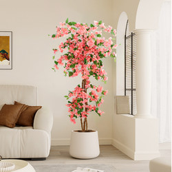 High-End Artificial Green Plant Bougainvillea for Landscaping Decoration, Indoor Fake Tree, Realistic Plant, Living Room Floor-Standing Potted Ornament