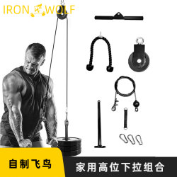 LAOSHU Fitness Equipment Modification Accessories DIY Home High Pulley Lat Pulldown Machine Pulley Steel Wire Rope Weight Plate Holder