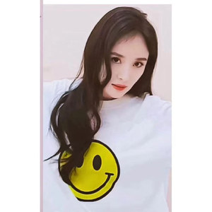 
DE Smiley 480g heavy cotton washed sports outdoor men's and women's T-shirt